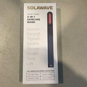 NIB Sealed SOLAWAVE 4-in-1 Facial Wand, Matte Black